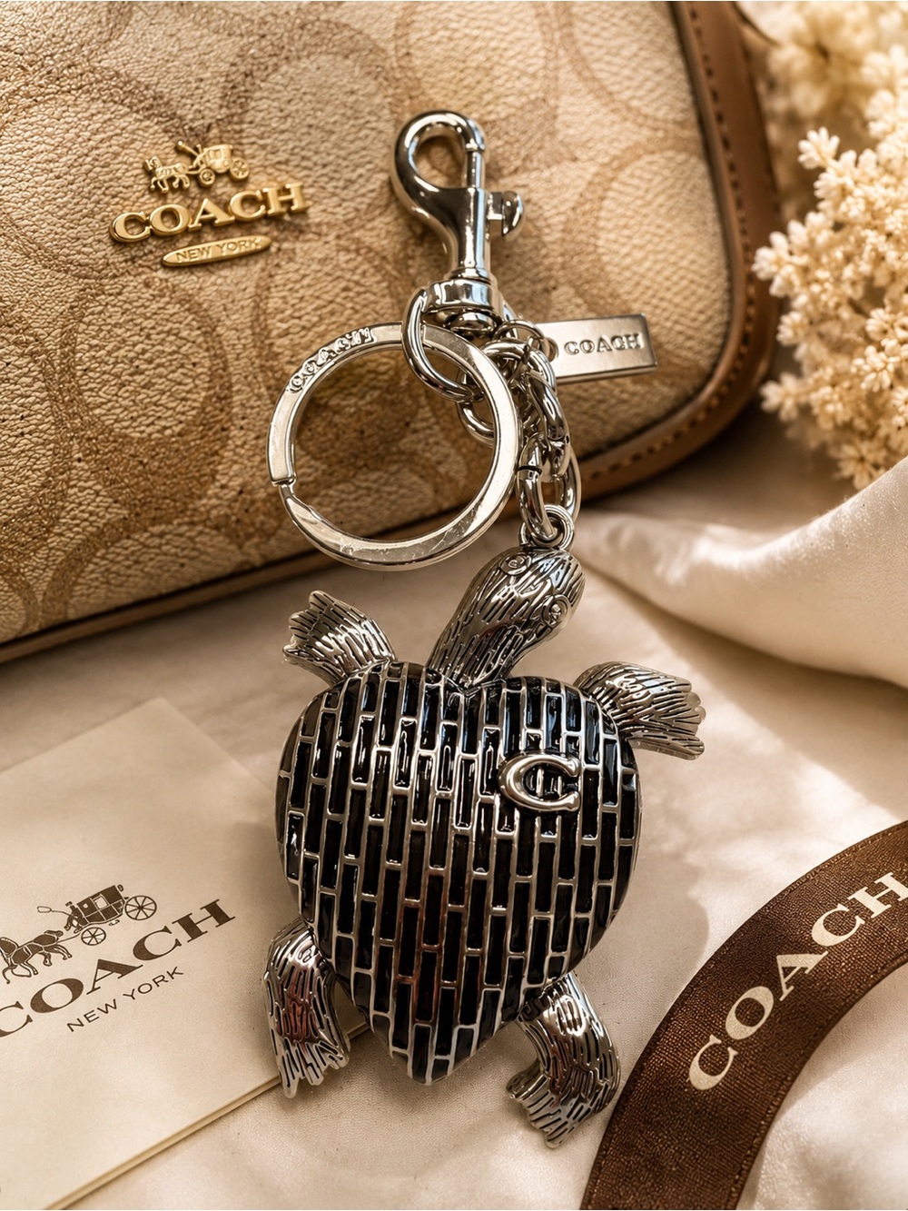 COACH Turtle Bag Charm / Keychain – Rare Find 🐢✨
